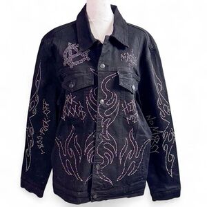 Black Embellished Men's Jacket